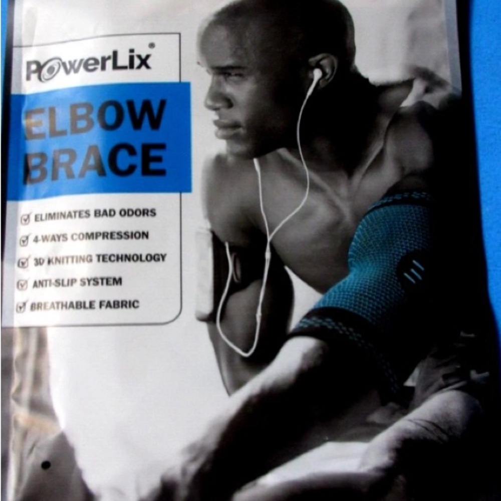 PowerLix Black Elbow Brace (unisex)